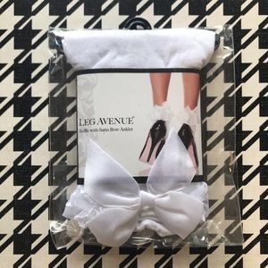 Ruffle with Satin Bow Anklet